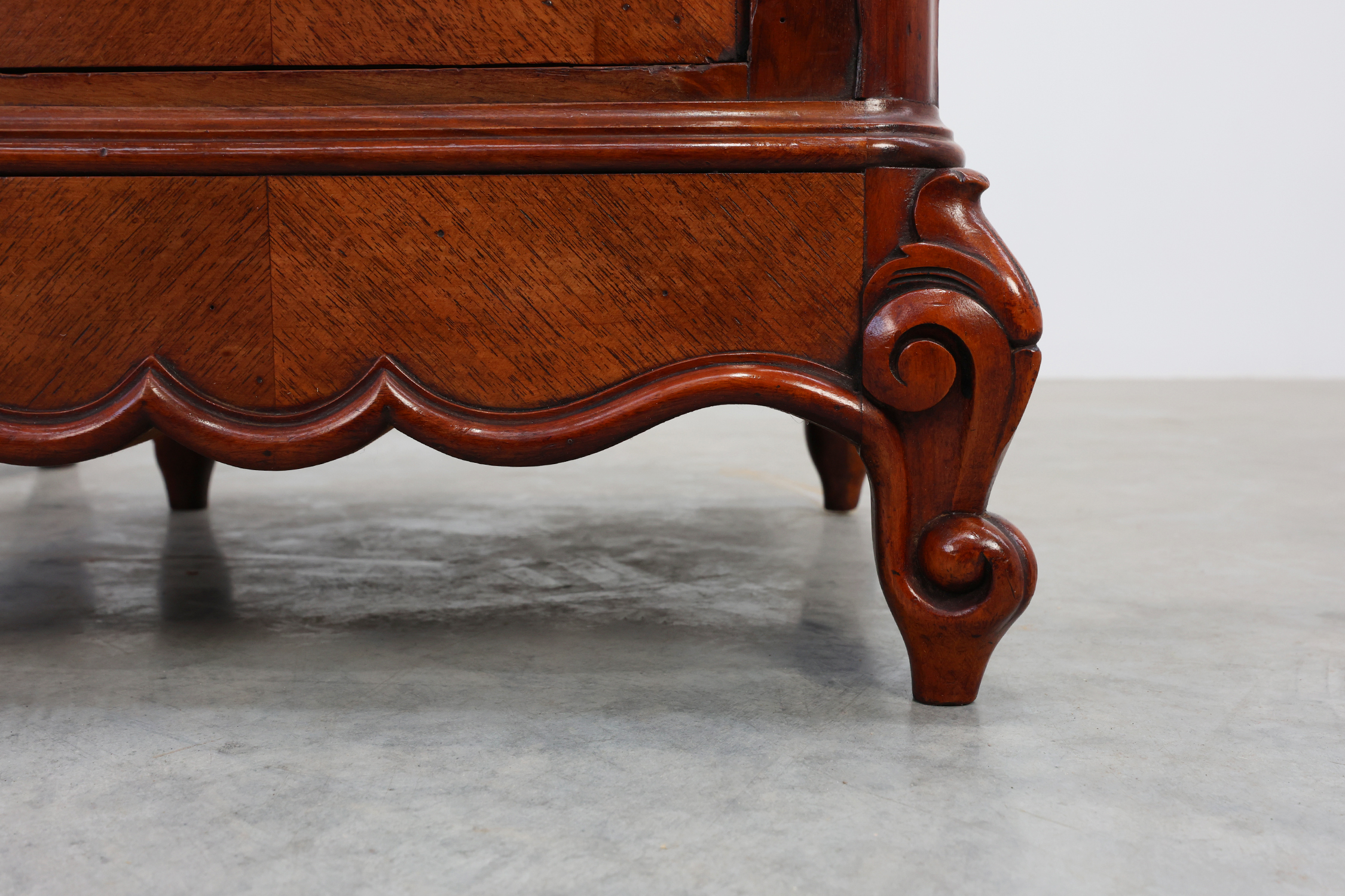 Pair Louis XV nightstands with Carrara marble top, France ca. 1890thumbnail